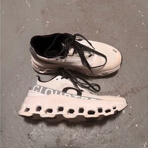 White and Black On Cloudmonster Sneakers